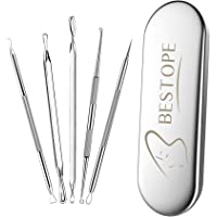 Blackhead Remover Dermatologist Grade Kit - acero inoxidable limpiador acné espinilla Pin Spot Extractor (Silver)